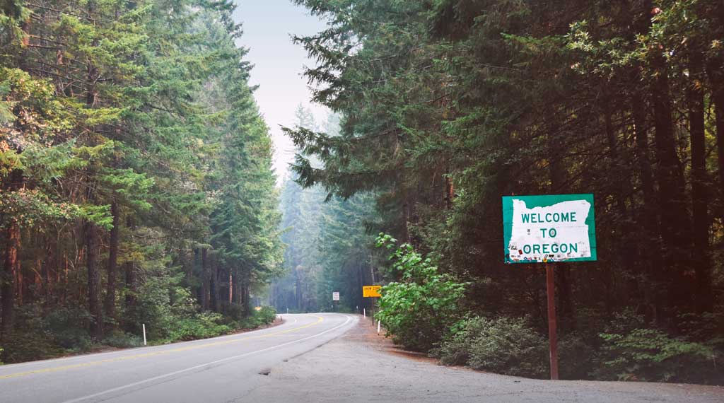 oregon treelined